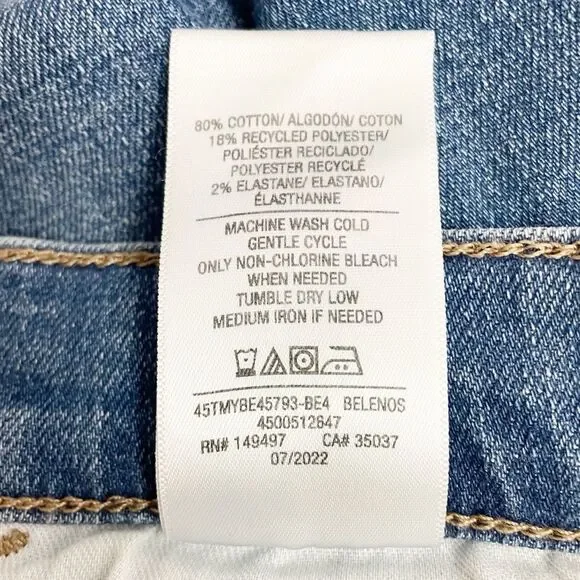 Joe’s Jeans High Rise Wide Leg Distressed Jean in Belenos Medium Wash Size 26